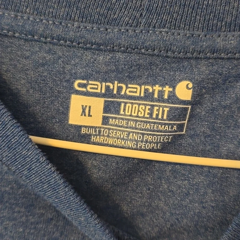 Carhartt Men's Blue Pocket T-Shirt - Picture 3 of 3